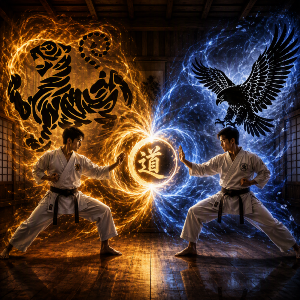 stili karateja shotokan in fudokan karateas